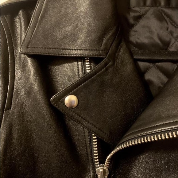 Brand New Helmut Lang Black Leather Biker Jacket Small - Picture 3 of 6